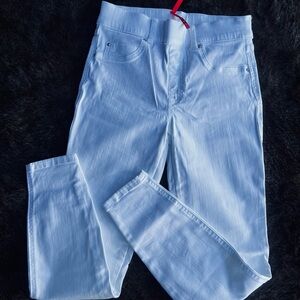 SPANX White Denim Pull-on Skinny Jean Sz Sm